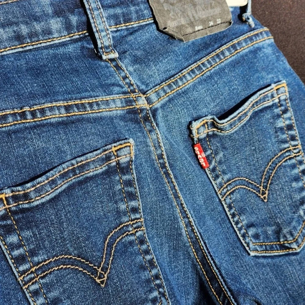 Levi's 511 Performance Boys Size 8 Regular Slim Fit Blue Stretch Jeans